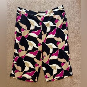 Nine West Black and Pink Patterned Women's Pants